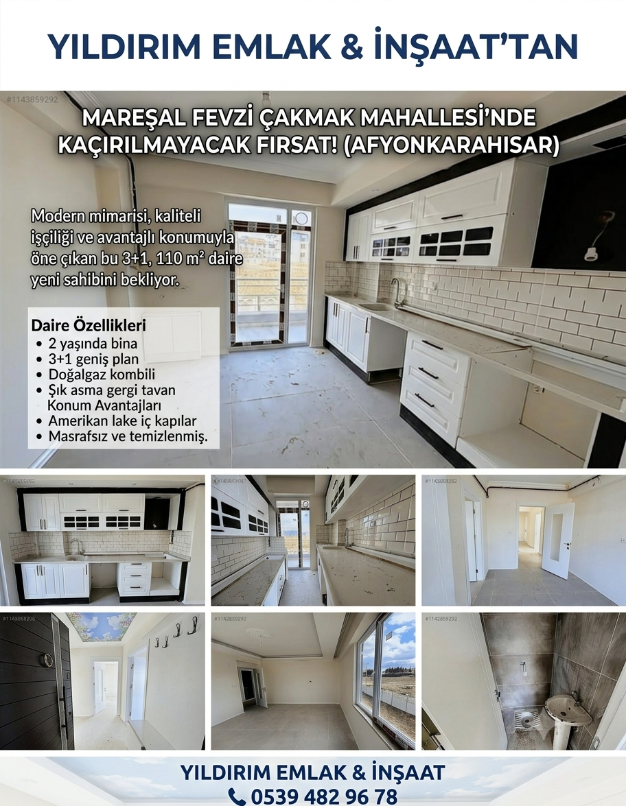Satılık 3+1 Daire MFÇ mahallesi
